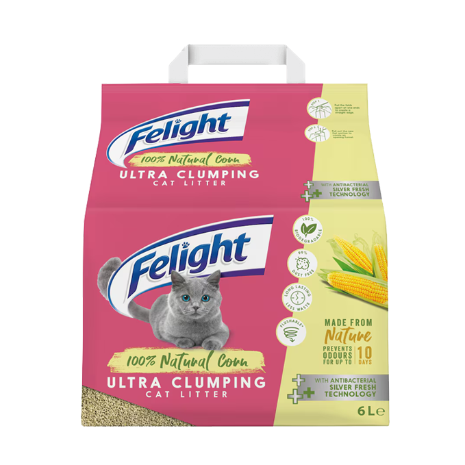 Felight Natural Corn Ultra Clumping Cat Litter